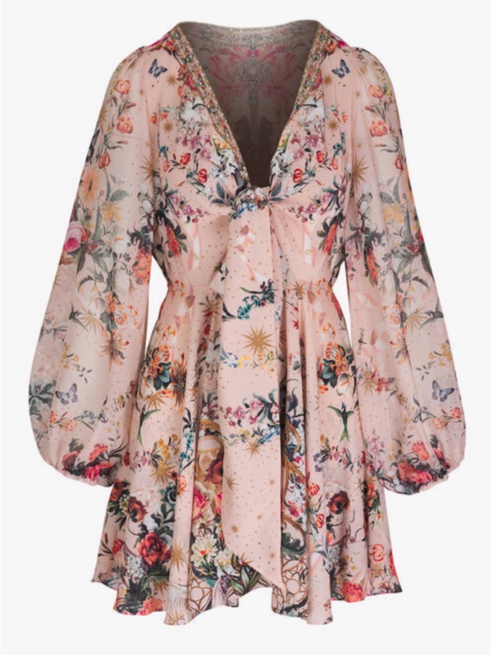 CAMILLA Rose Garden Print Short Wrap Tie Dress - Picture 7 of 9
